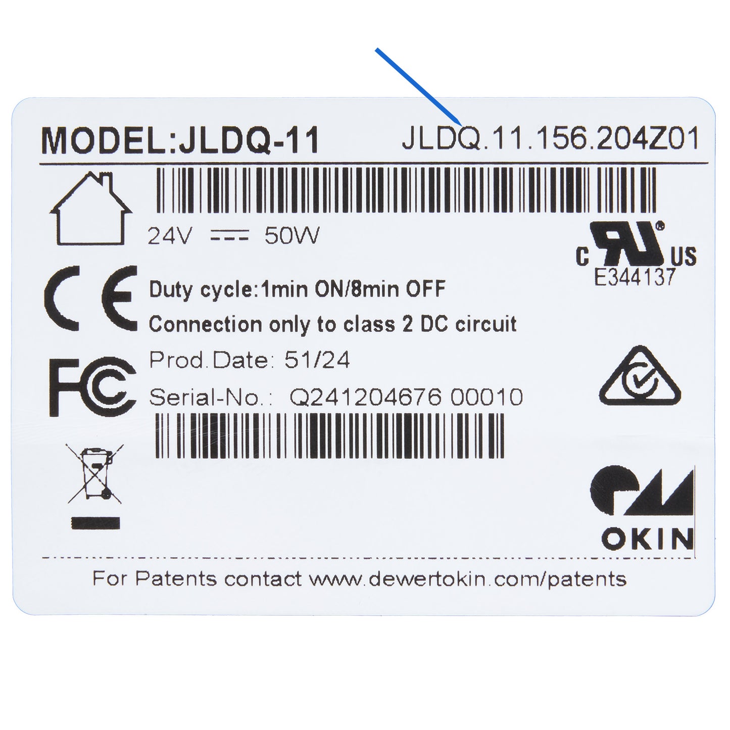 OKIN JLDQ.11.156.204Z01 Linear Actuator for Recliner/Lift Chair