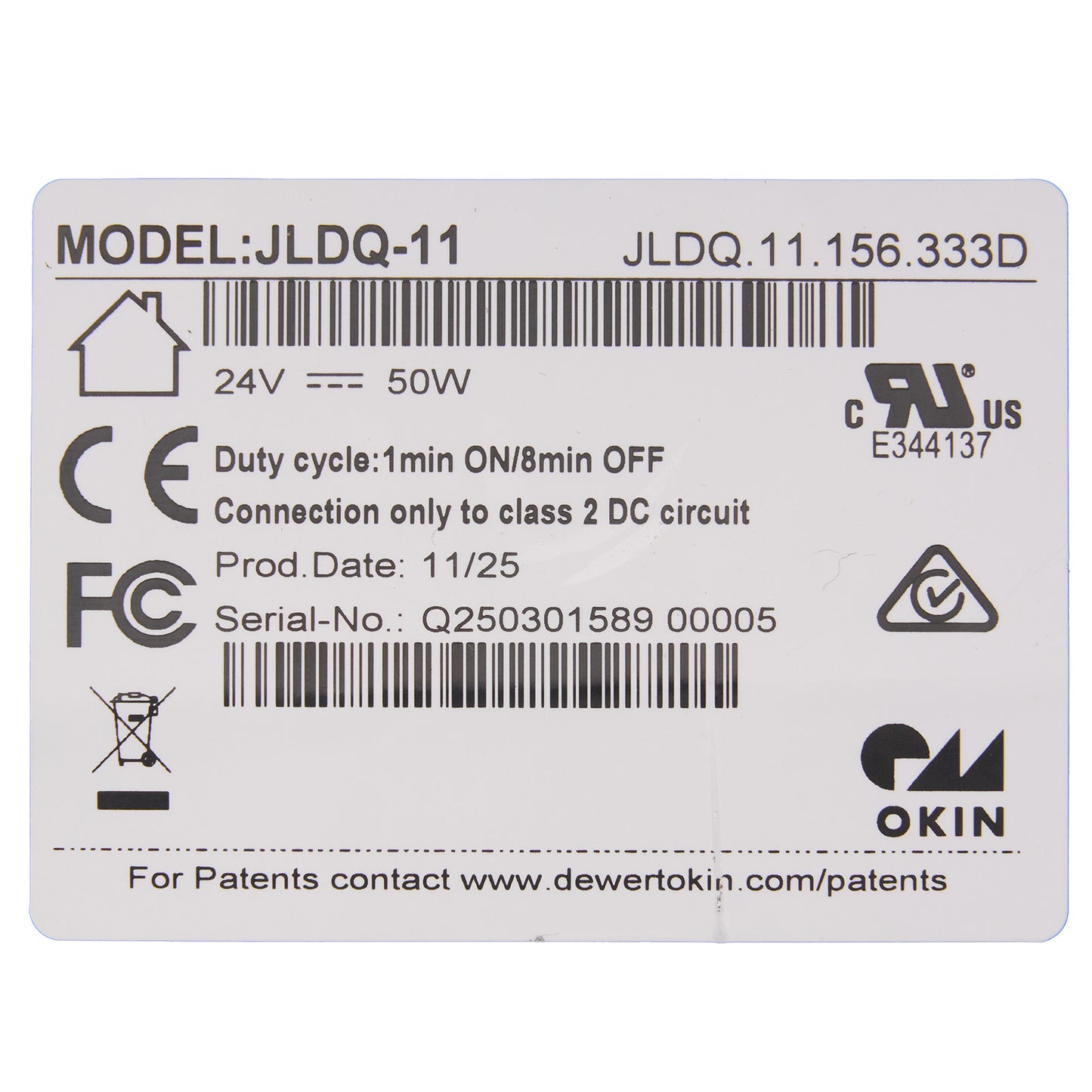 OKIN JLDQ.11.156.333D Linear Actuator for Recliner/Lift Chair