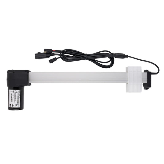 Linear actuator with cables on a white background