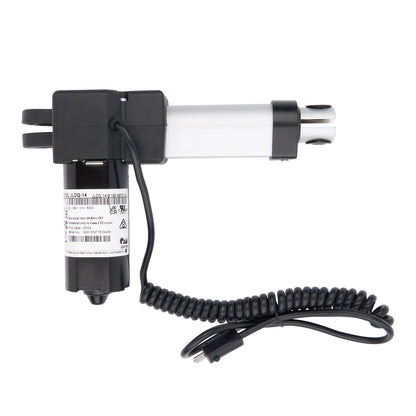 Electrical component with coiled cable on a white background