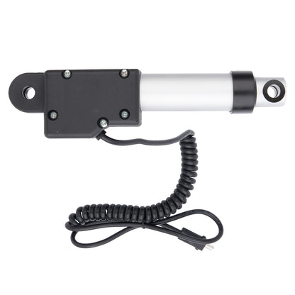 Mechanical actuator with coiled cable on a white background