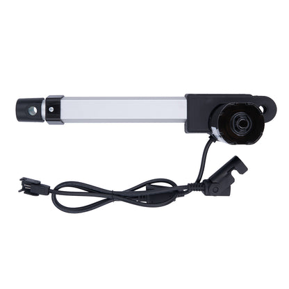 Mechanical arm with a camera and power cable on a white background