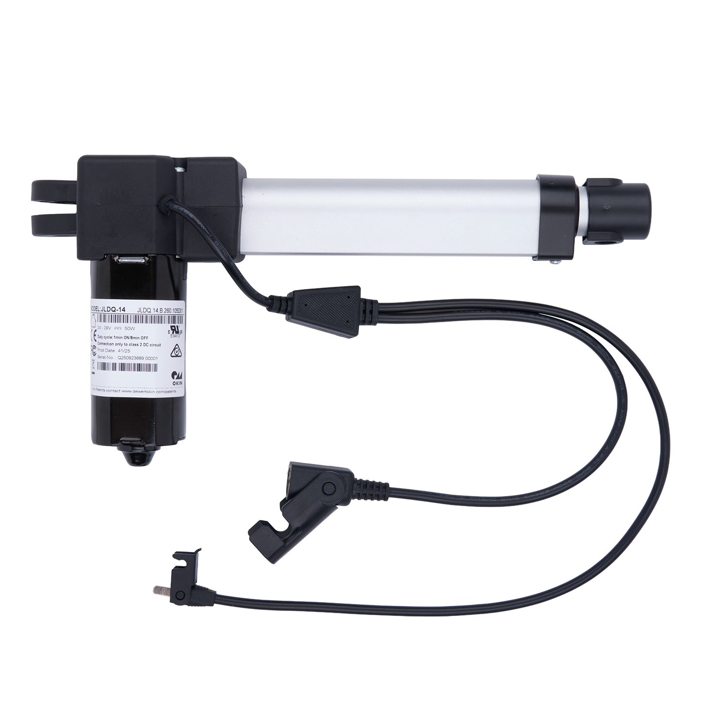 Electrical pump with black and white design on a white background