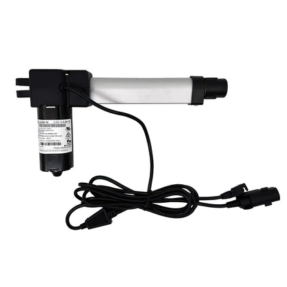 OKIN JLDQ.14.B.260.105 Linear Actuator for Recliner/Lift Chair, black and silver in color, with two cables and plugs.
