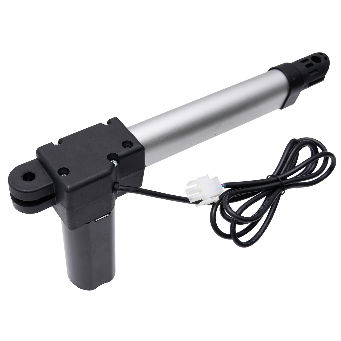 Electric actuator with a cable on a white background