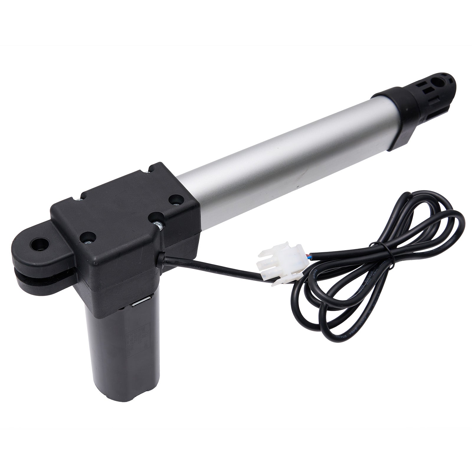 Electric actuator with a cable on a white background