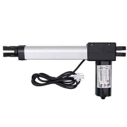 Linear actuator with cable on a white background