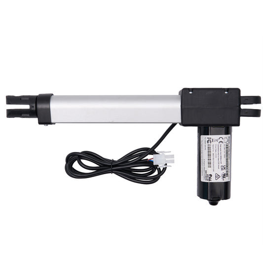 Linear actuator with cable on a white background