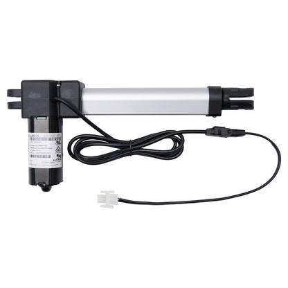 Linear actuator with cable on a white background