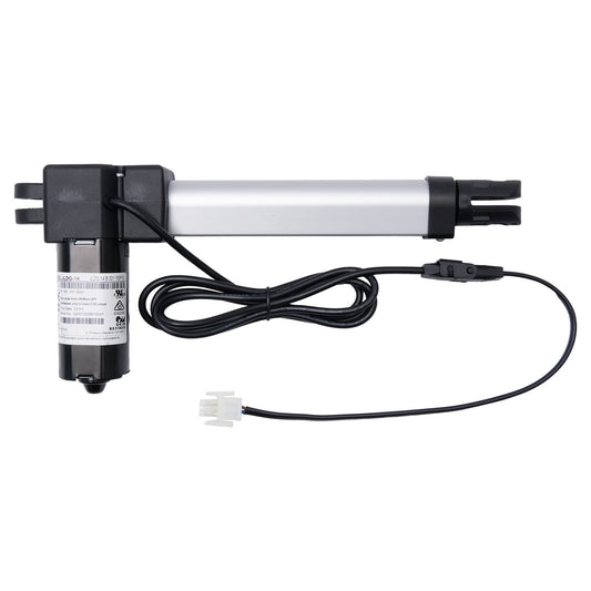 Linear actuator with cable on a white background