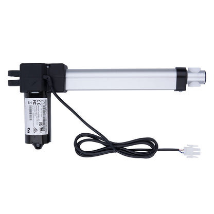 Linear actuator with power cable on a white background