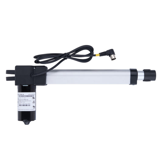 Light bar with a black cylindrical component on a white background