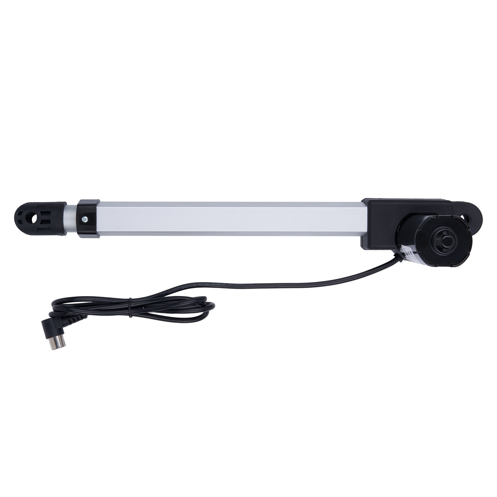 Linear actuator with power cable on a white background