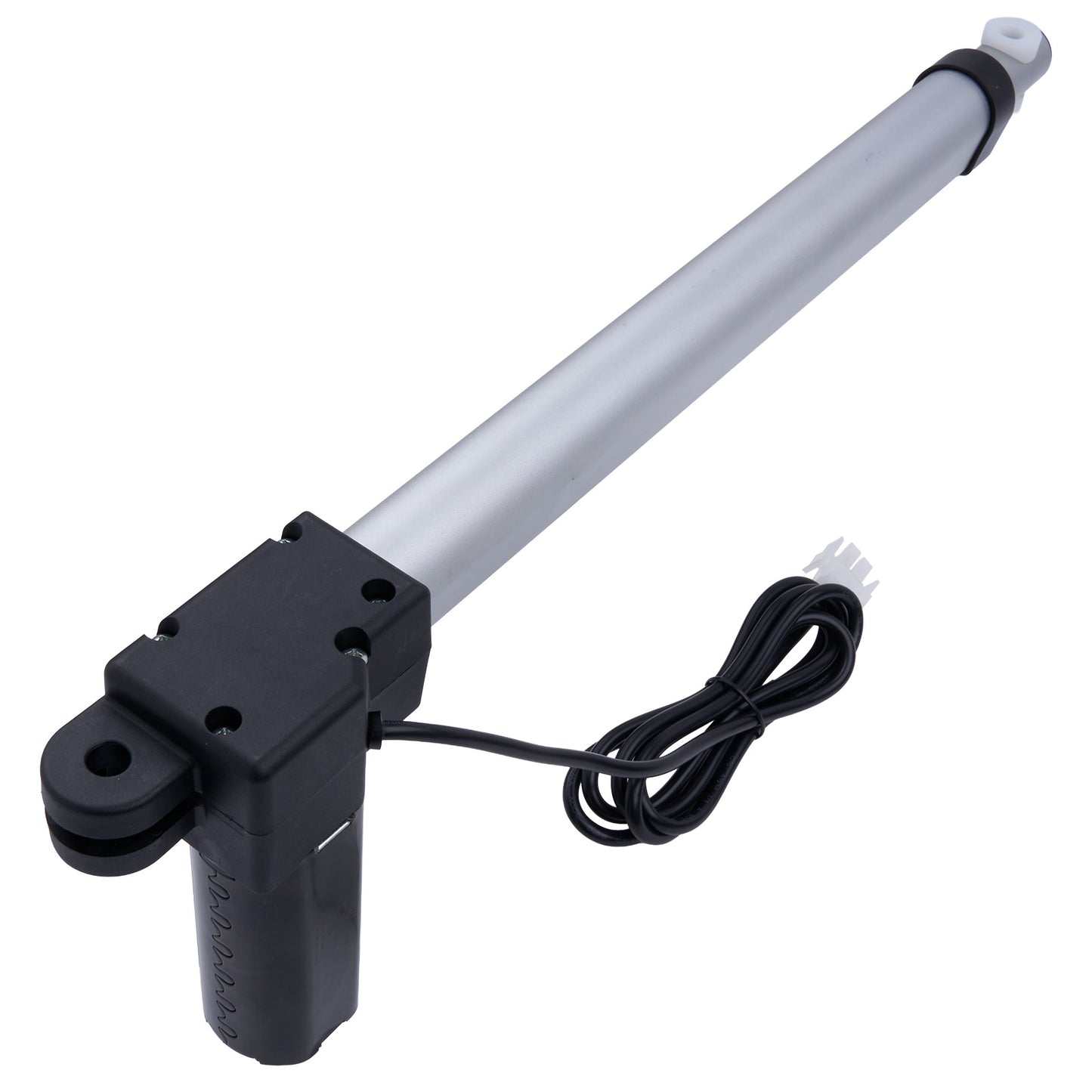 Linear actuator with cable on a white background