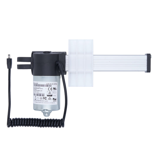 Electrical component with coiled cable on a white background