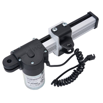 Mechanical pump with coiled cable on a white background