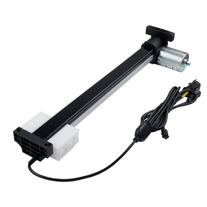 Mechanical arm with motor and cable on a white background