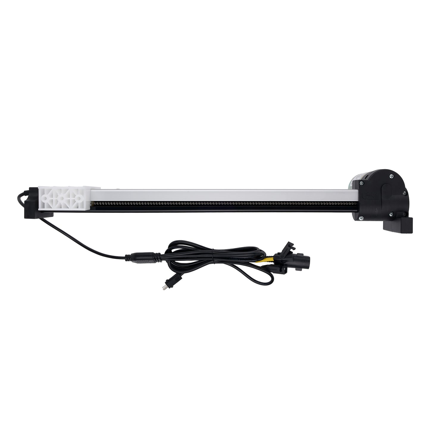 LED light bar with power cable on a white background
