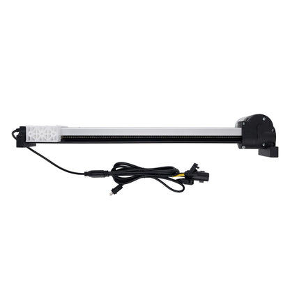 LED light bar with power cable on a white background
