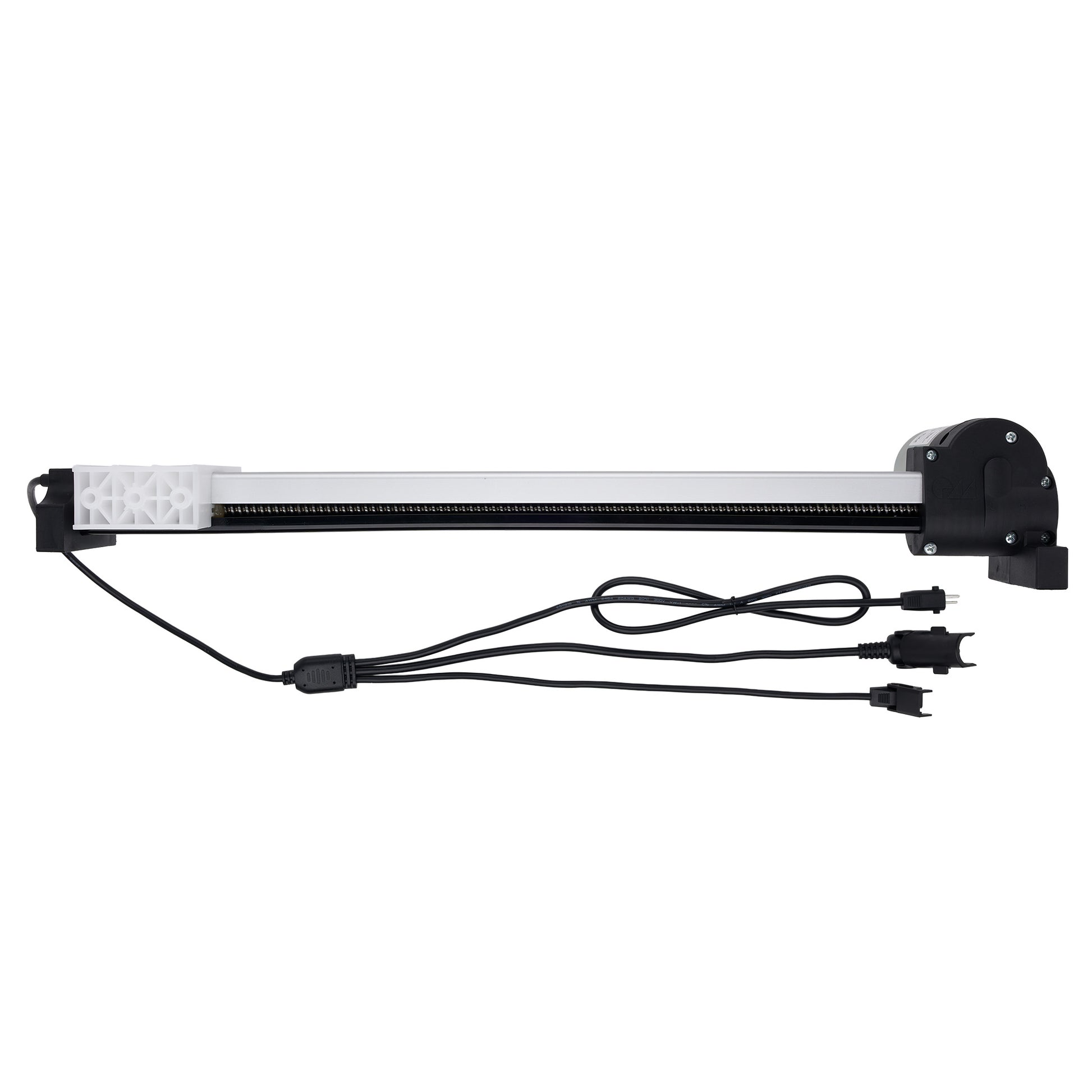 LED light bar with wiring on a white background