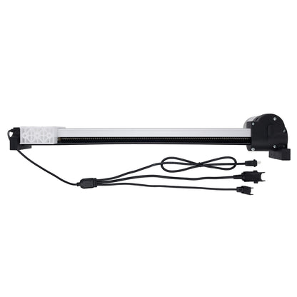 LED light bar with wiring on a white background