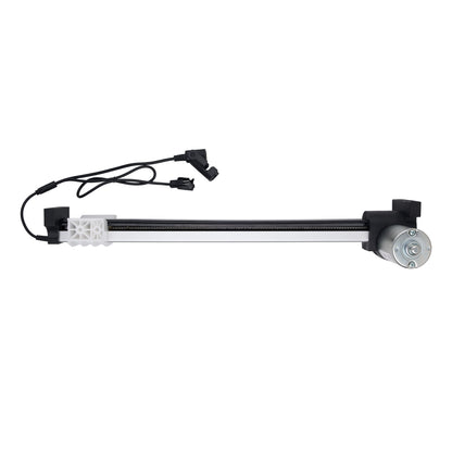 Mechanical component with a long rod and connectors on a white background