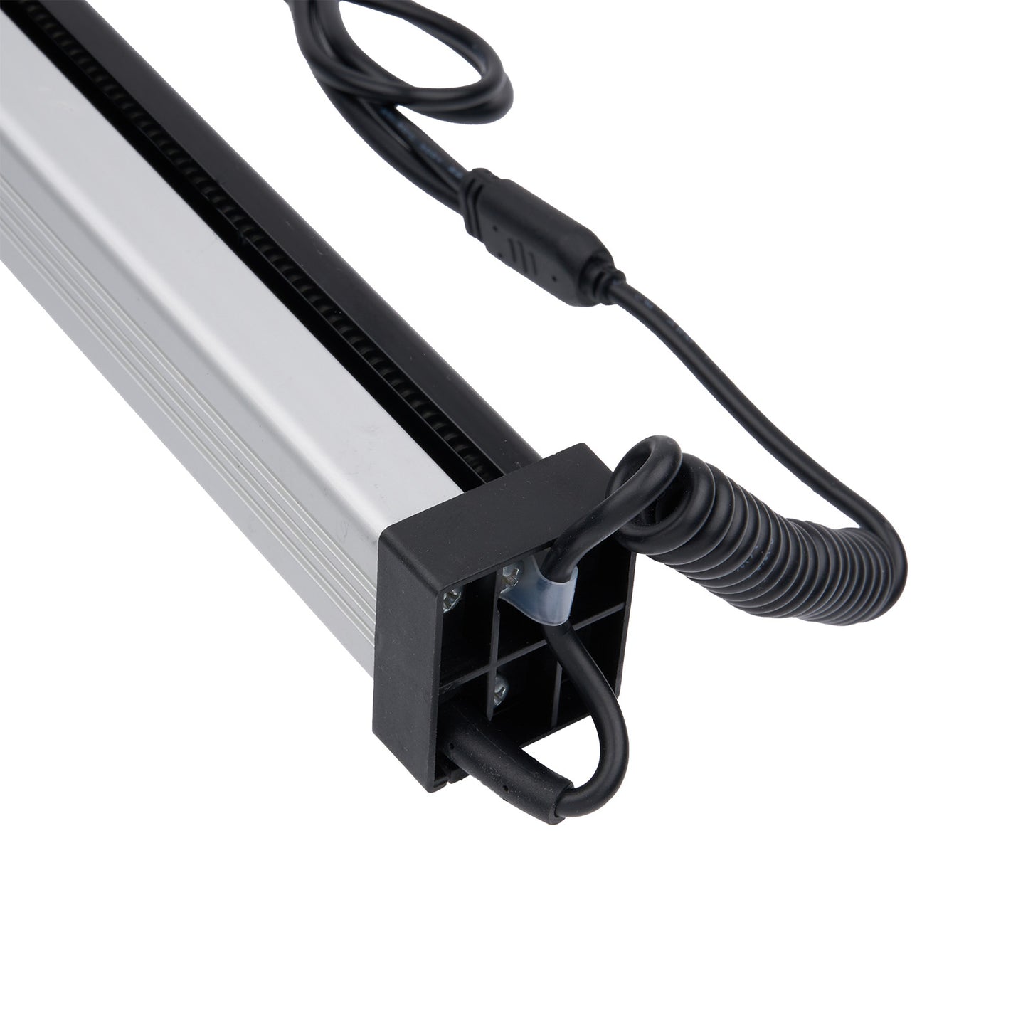 Light bar with a coiled cable on a white background