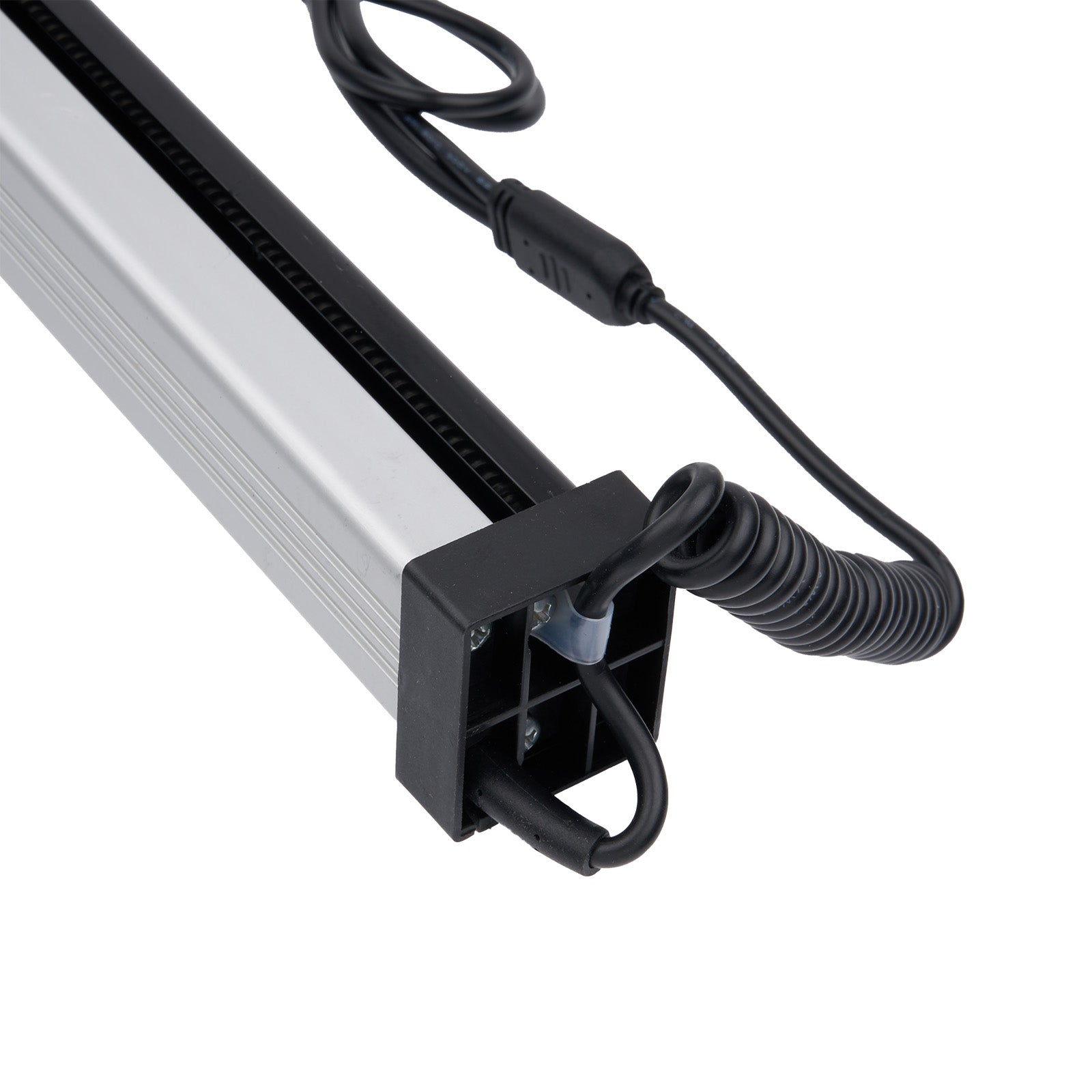 Light bar with a coiled cable on a white background
