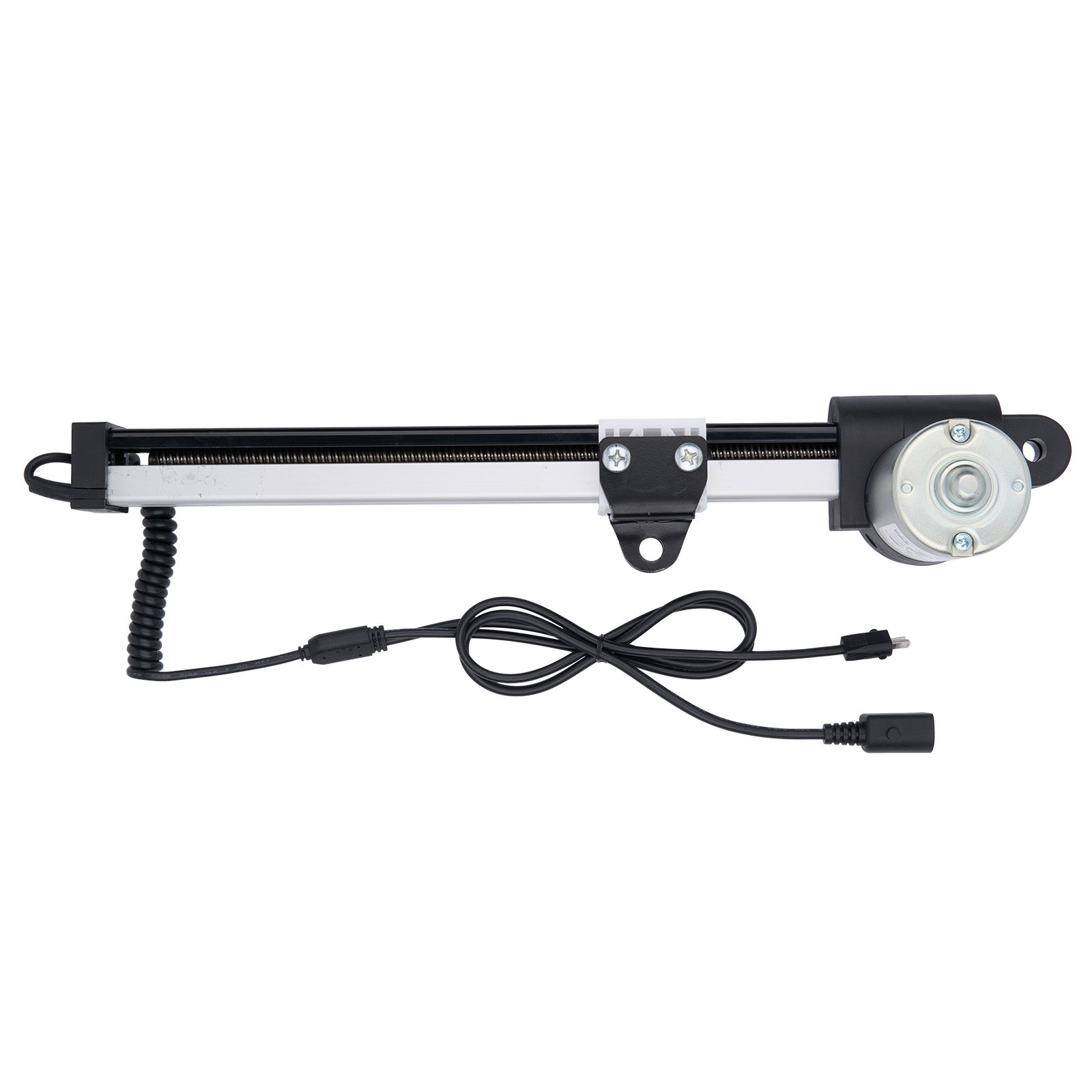 Motorized slider with cable on a white background