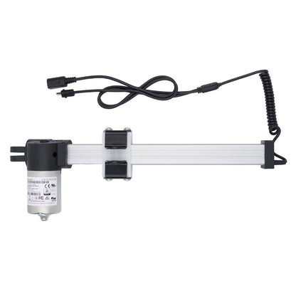 Linear actuator with cable on a white background