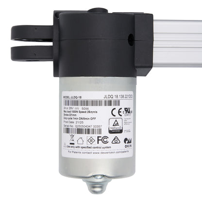 Dewarlet DN valve with labels and certification logos on a white background