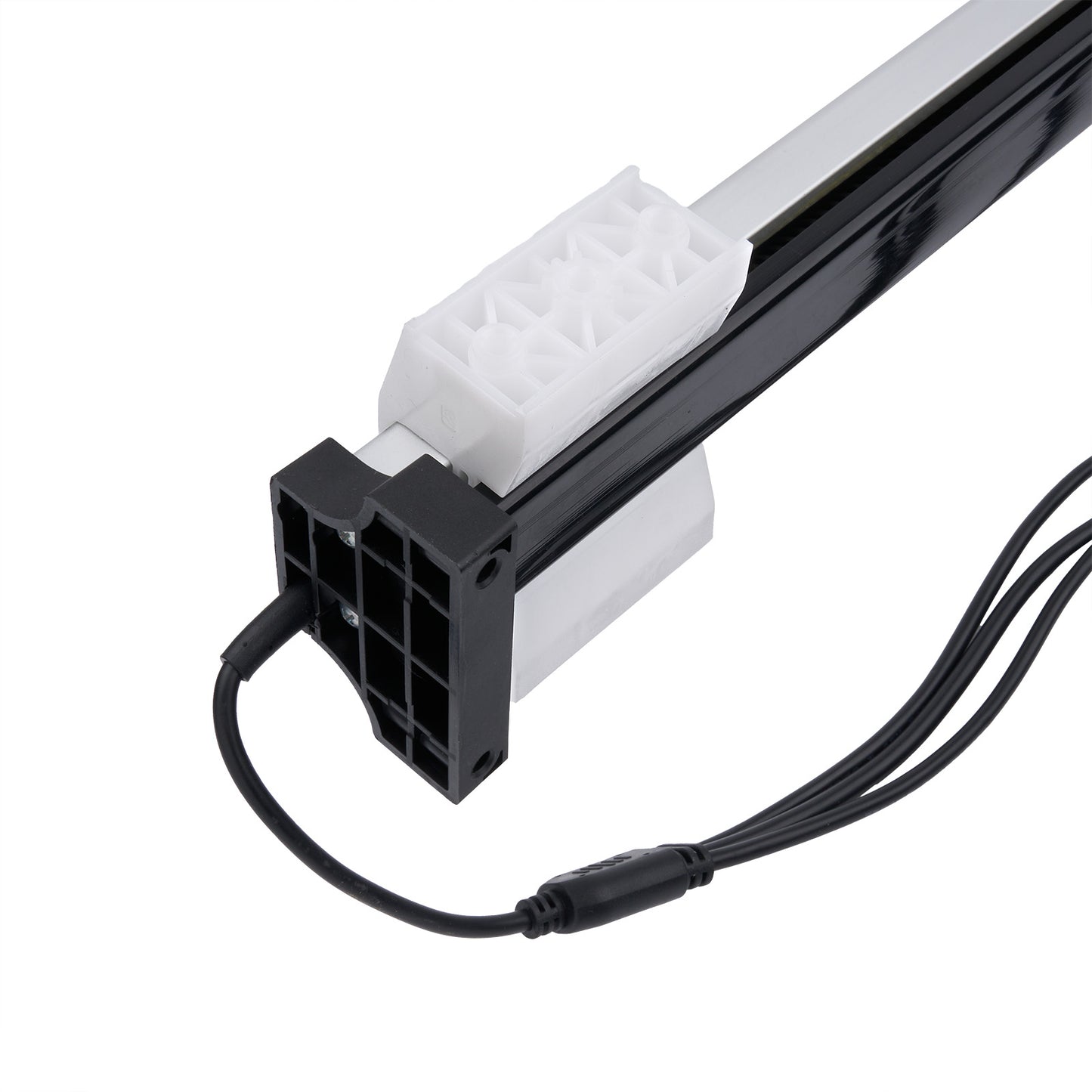 Electrical cable with connectors on a white background