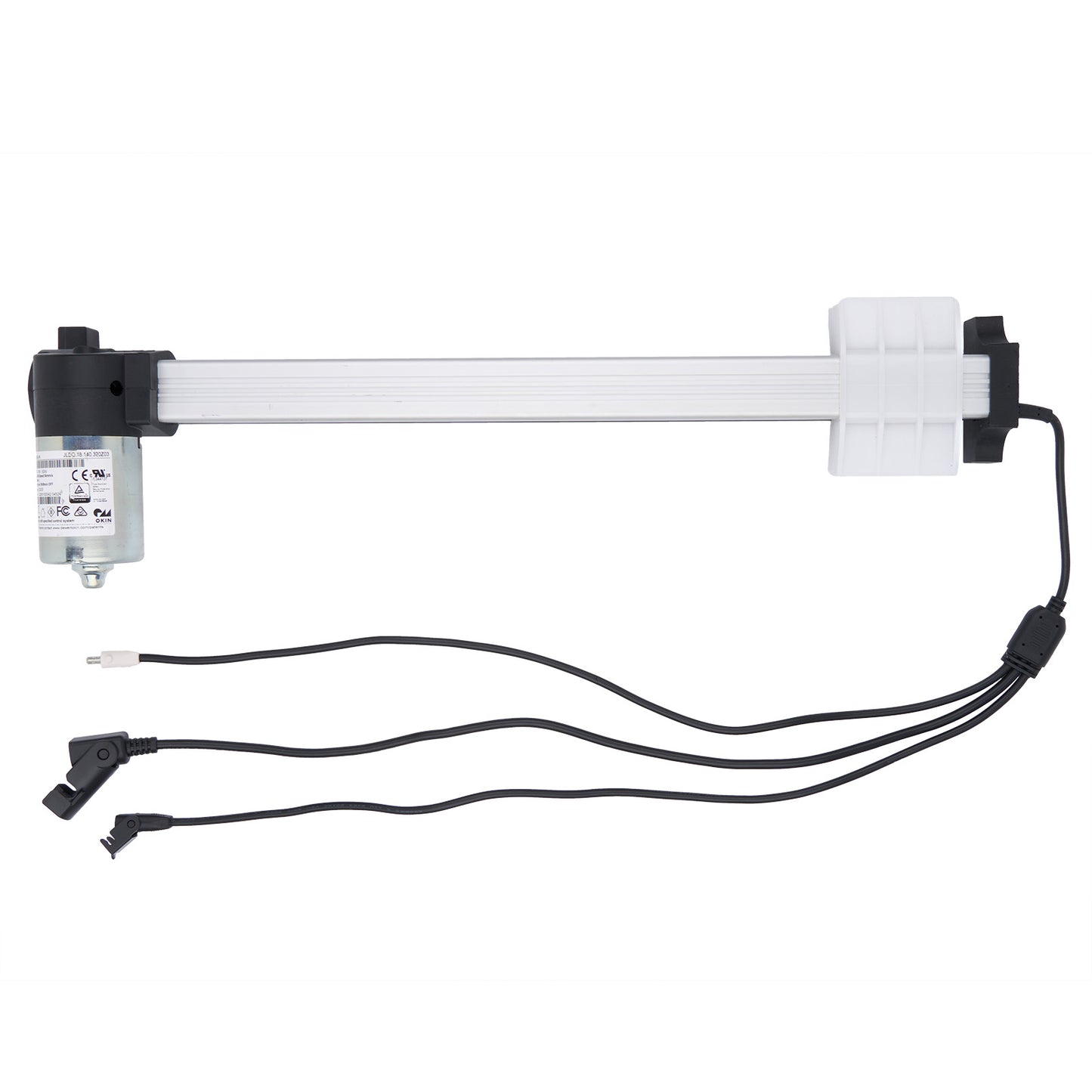 Aquarium light fixture with cables on a white background