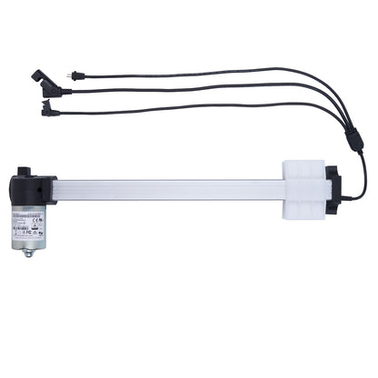 Mechanical arm with three cables on a white background