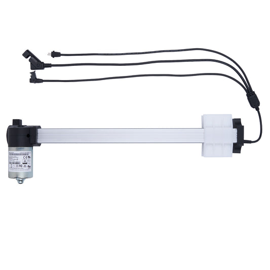 Mechanical arm with three cables on a white background