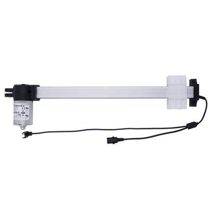 Linear actuator with cables on a white background
