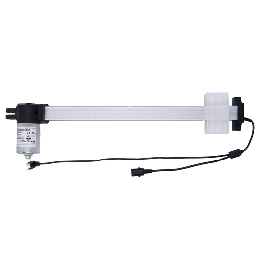 Linear actuator with cables on a white background