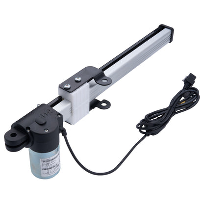 Linear actuator with cable on a white background