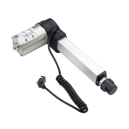 Mechanical device with a cylindrical component and coiled cable on a white background