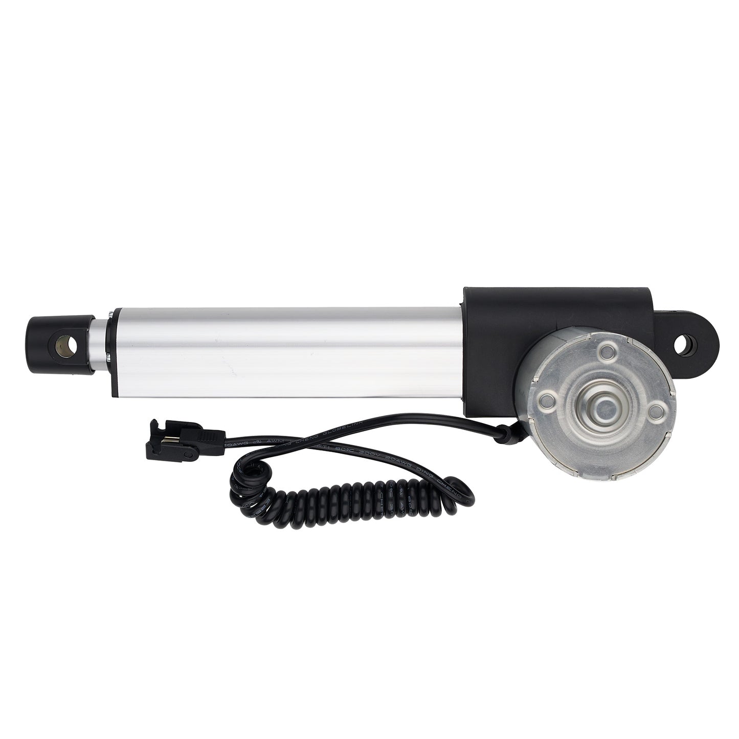 Linear actuator with cable on a white background