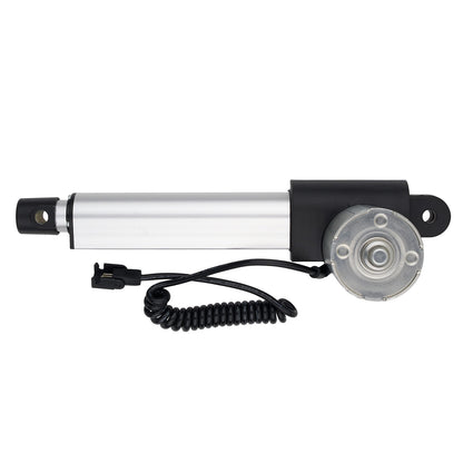 Linear actuator with cable on a white background