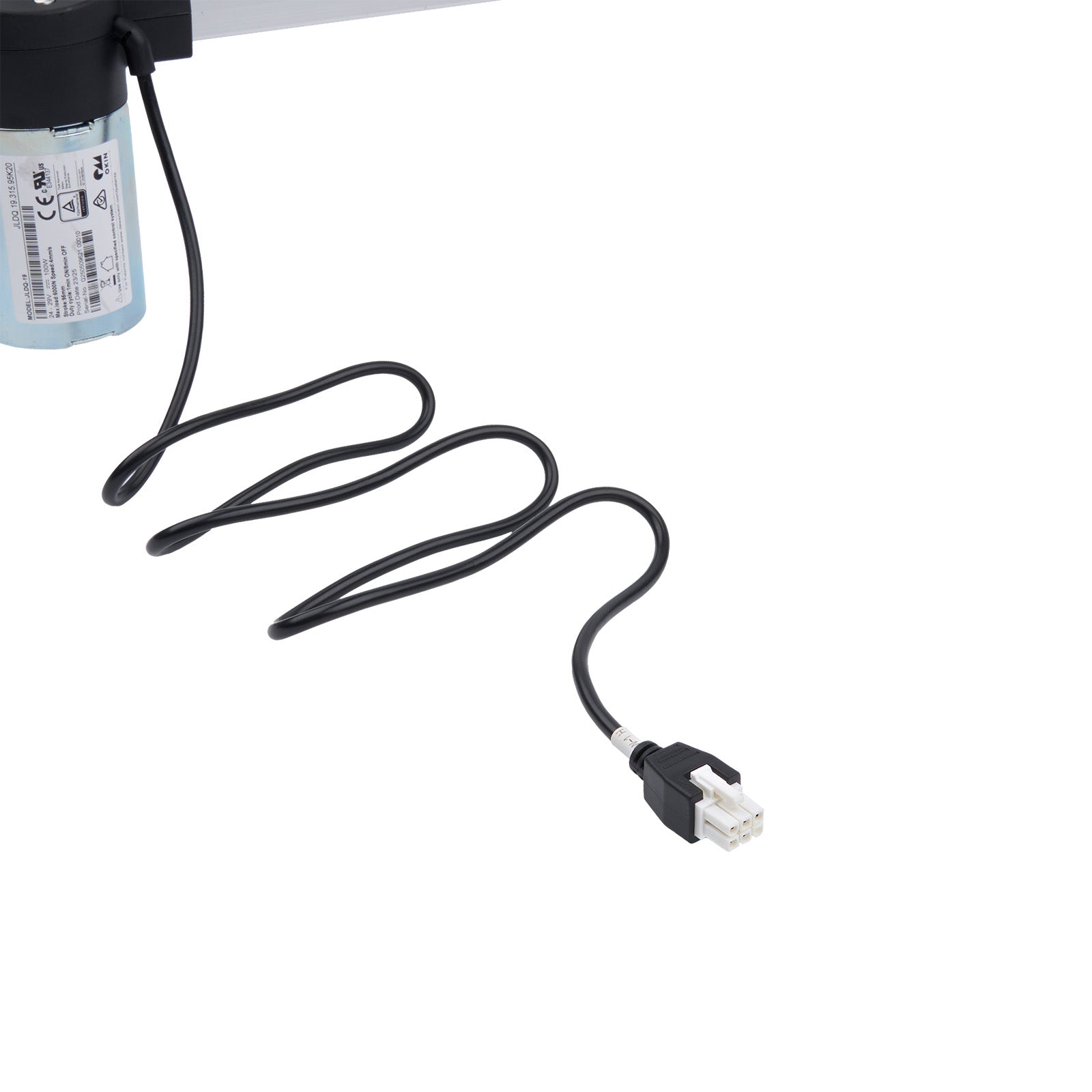 Close-up of a USB cable on a white background