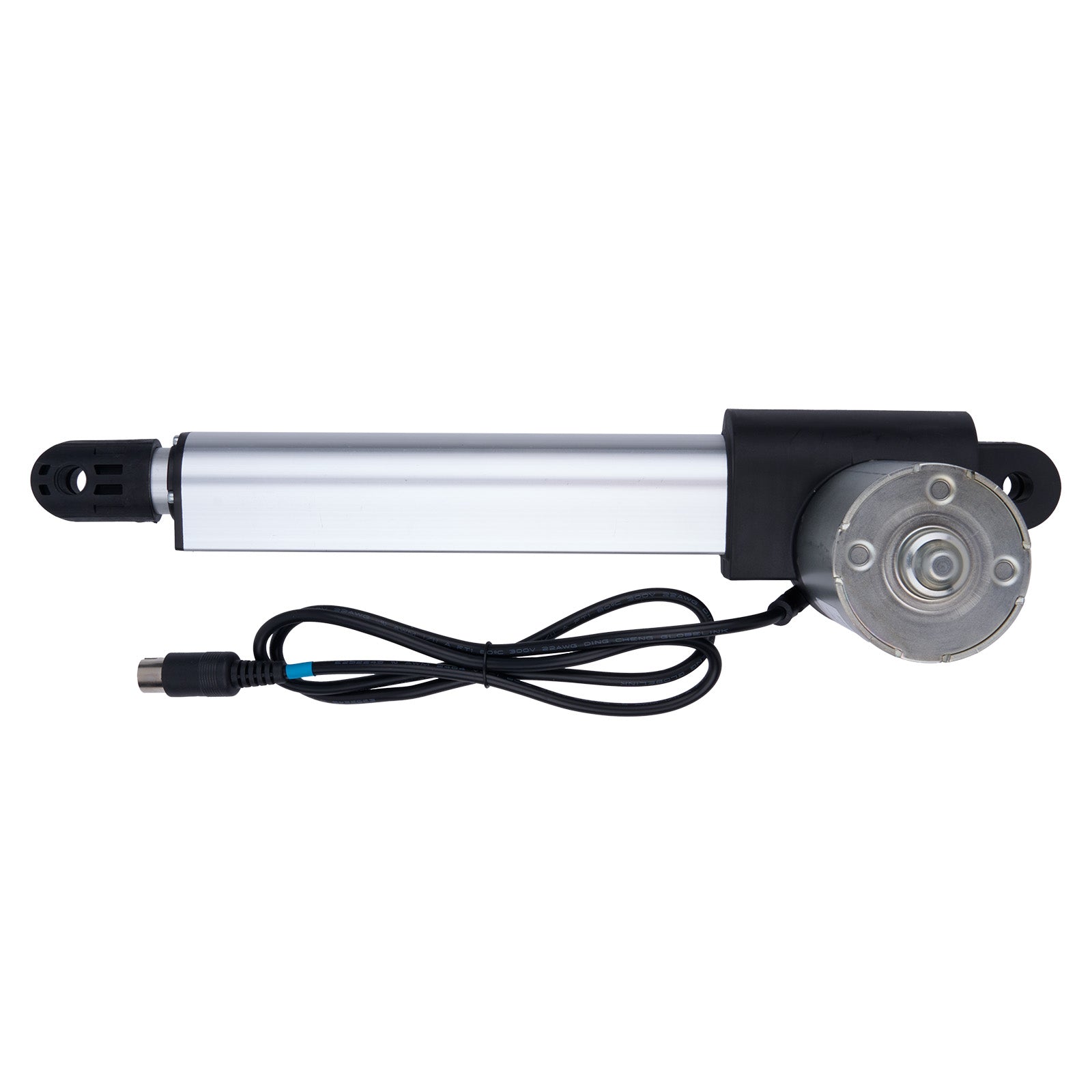 Linear actuator with cable on a white background
