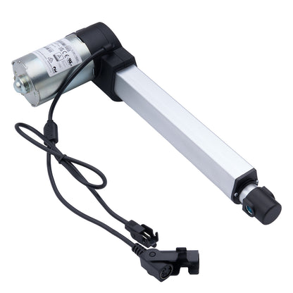 Motorized slider with cable and connectors on a white background