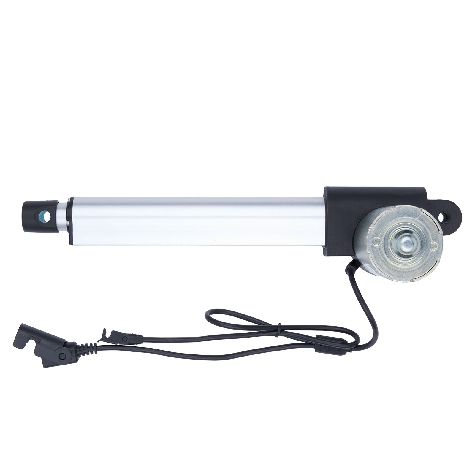 Linear actuator with cable on a white background