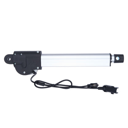 Linear actuator with power cord on a white background