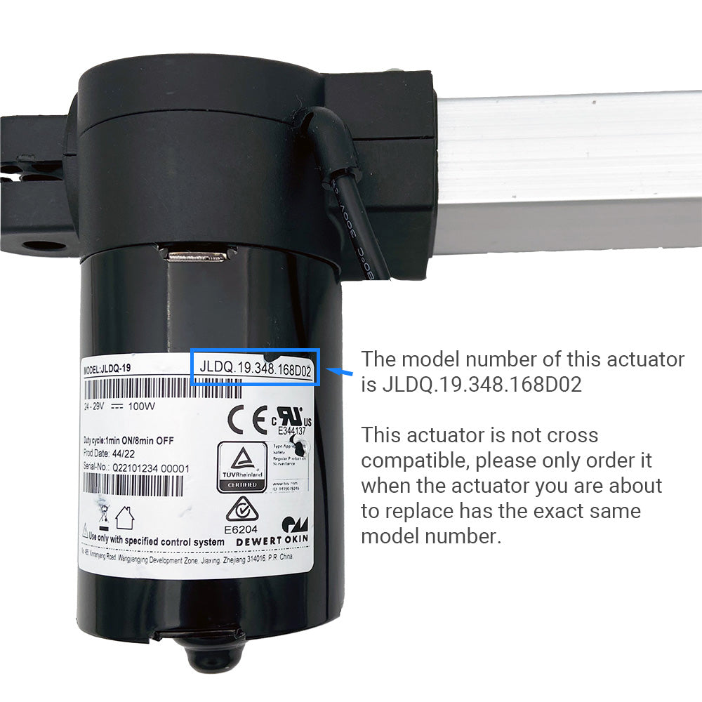 OKIN JLDQ.19.348.168D02 Linear Actuator for Recliner/Lift Chair