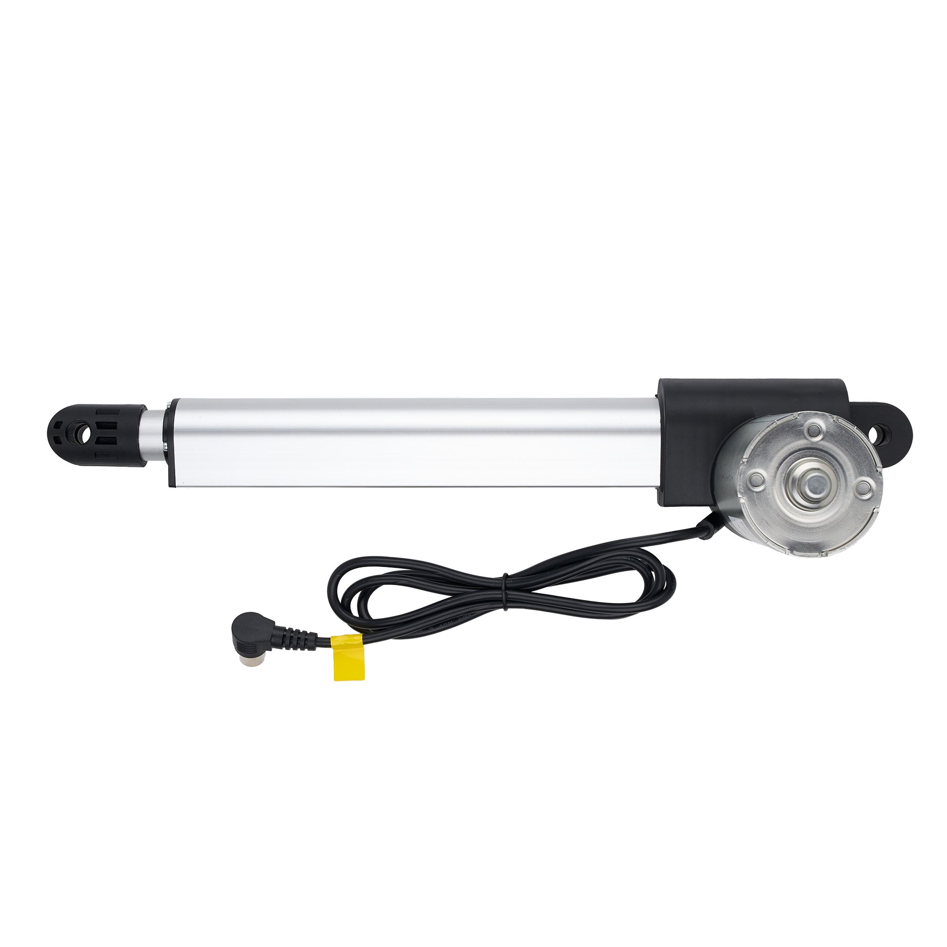 Linear actuator with cable on a white background