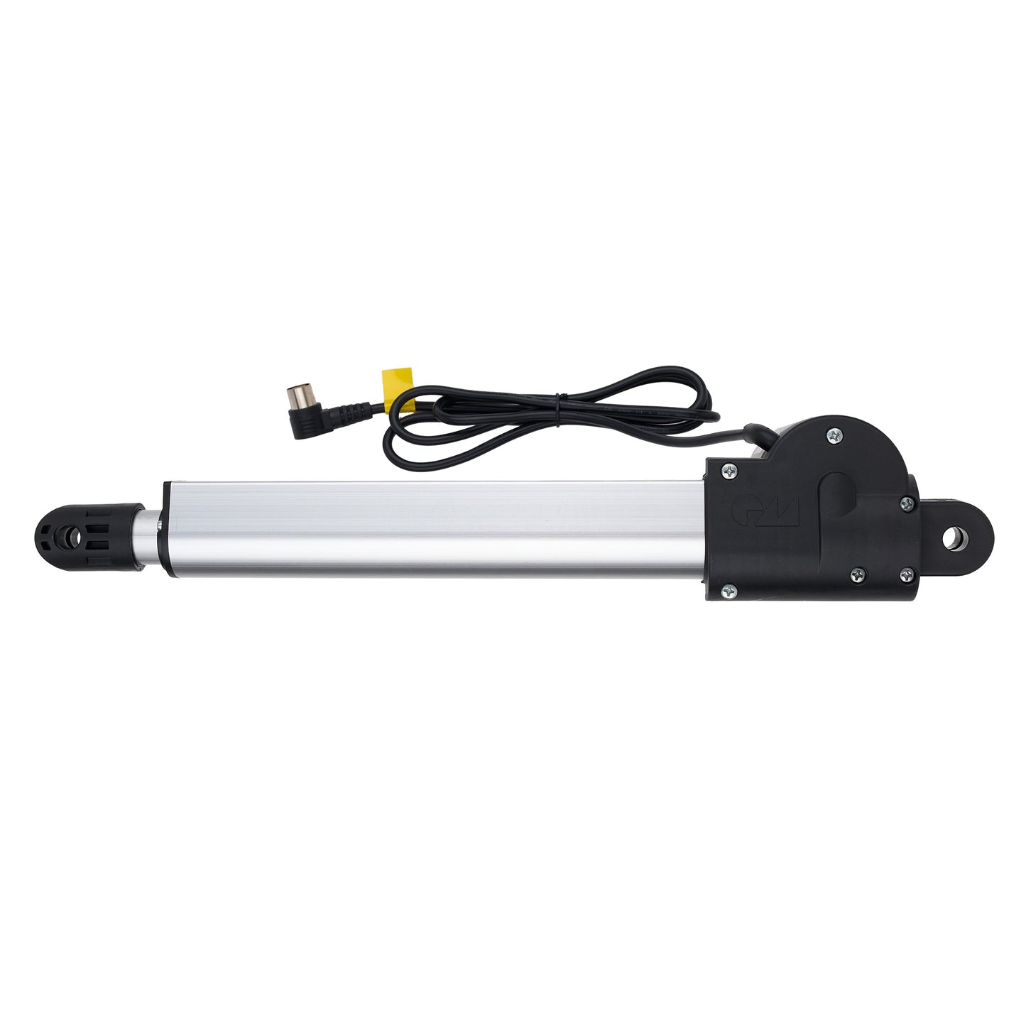 Linear actuator with cable on a white background