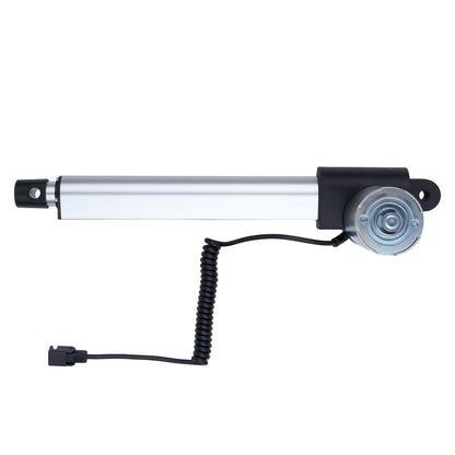 Linear actuator with coil cable on a white background